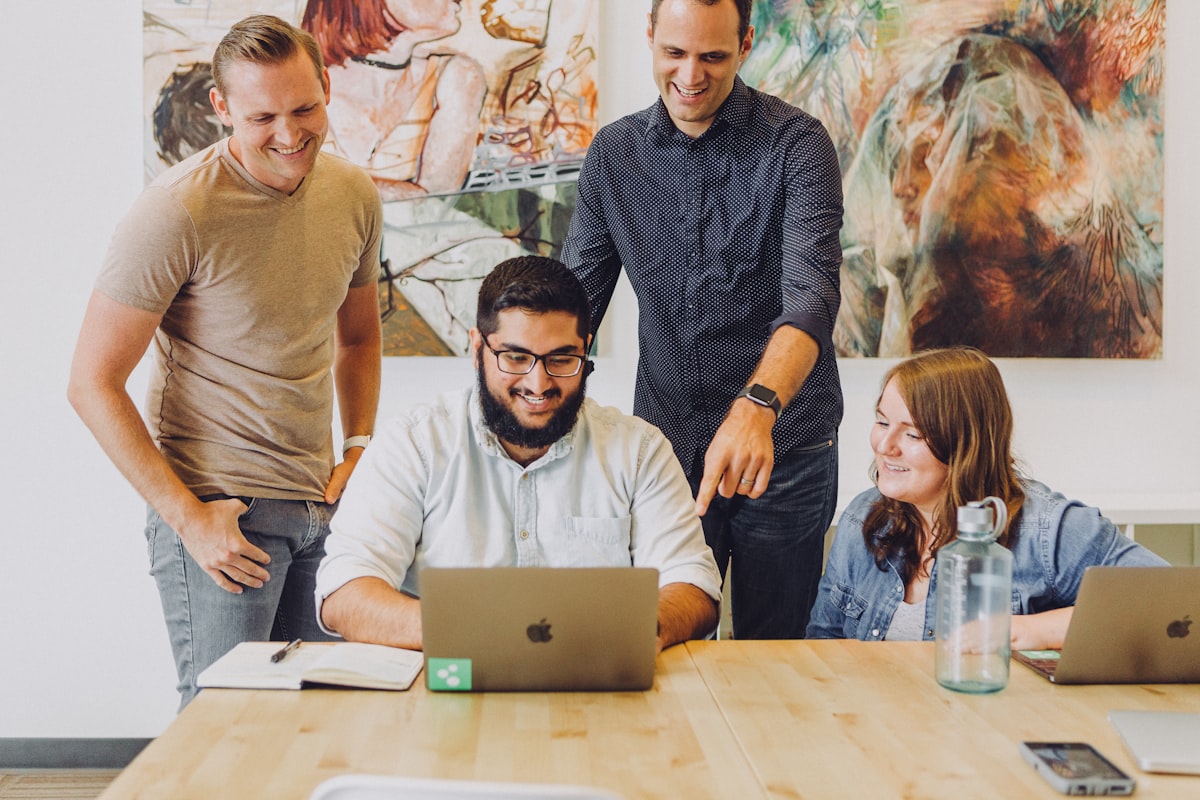 A sales team reviewing their pipeline together